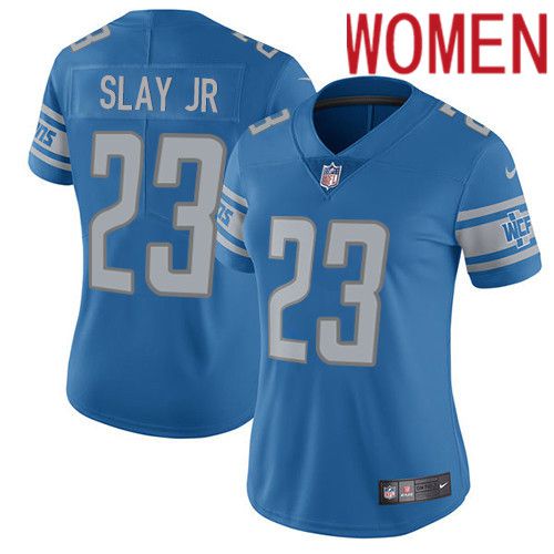 Women Detroit Lions #23 Darius Slay Nike Blue Vapor Limited NFL Jersey